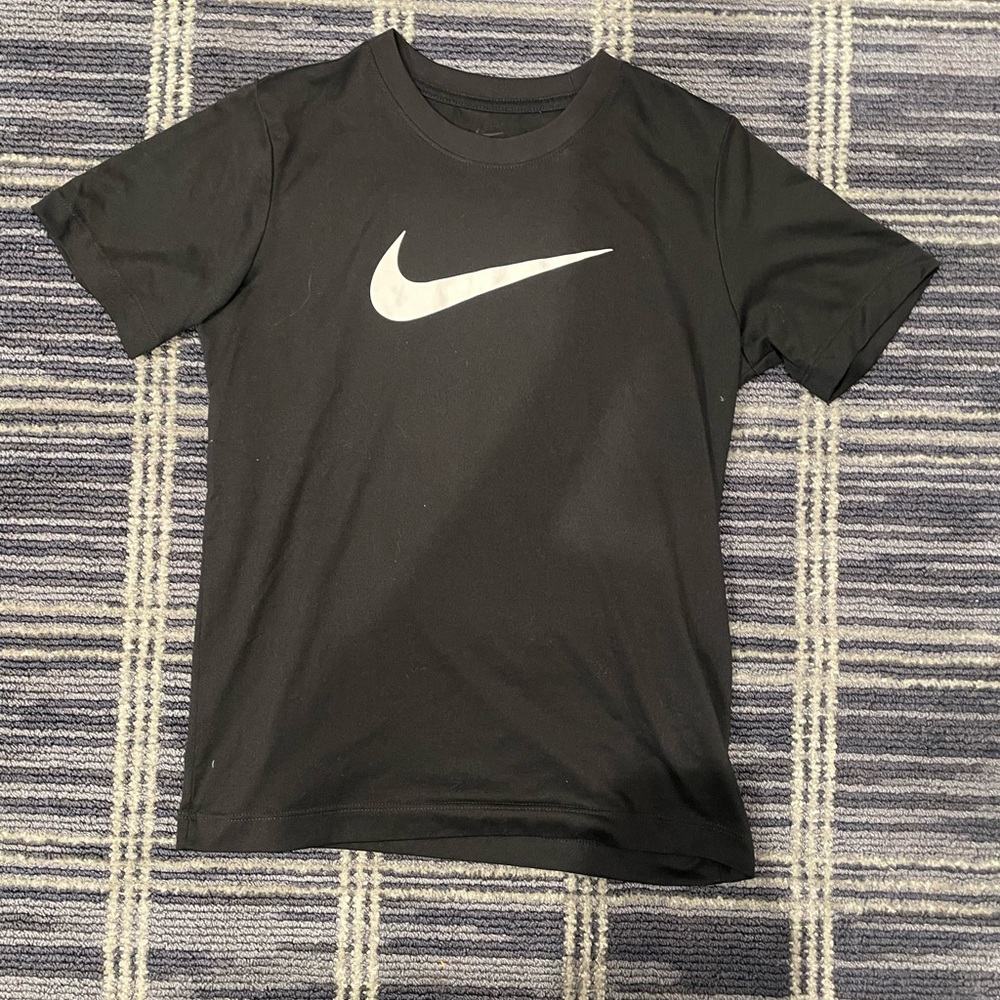 Nike Dri-FIT Black Tee with Gray Logo
